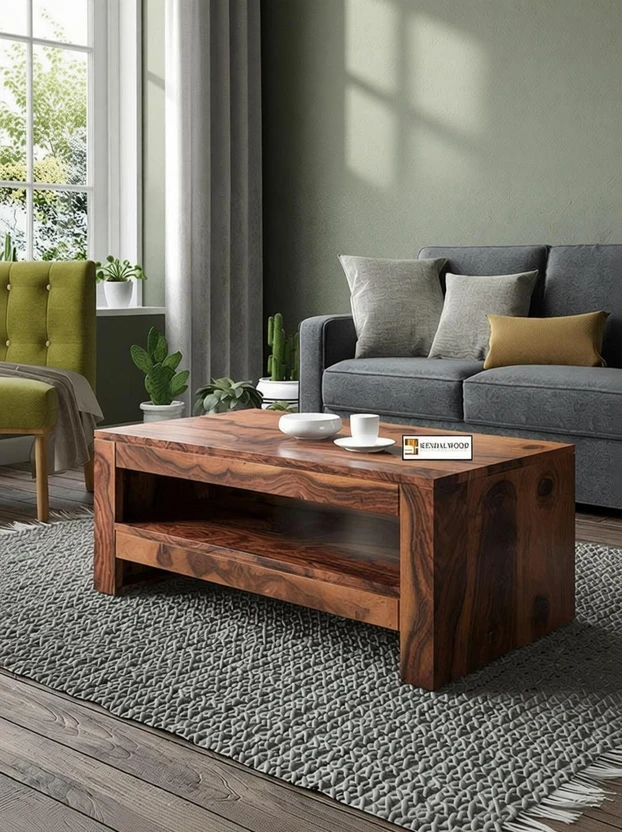 Kendalwood Furniture Solid Wood Coffee Table (Finish Color - Teak...more