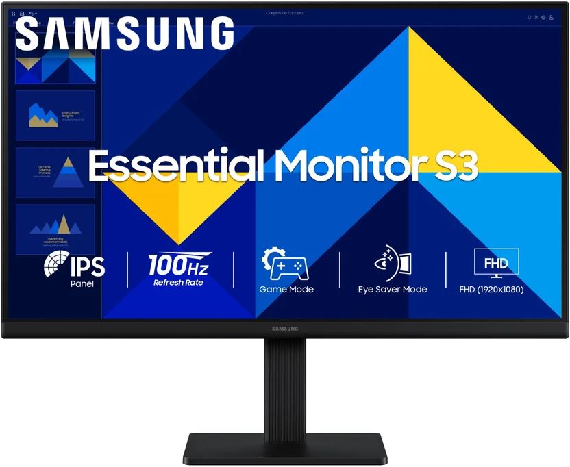 Computer Monitors Samsung Essential Series S3 60.4 cm (24 inch) Full HD LED Backlit...more