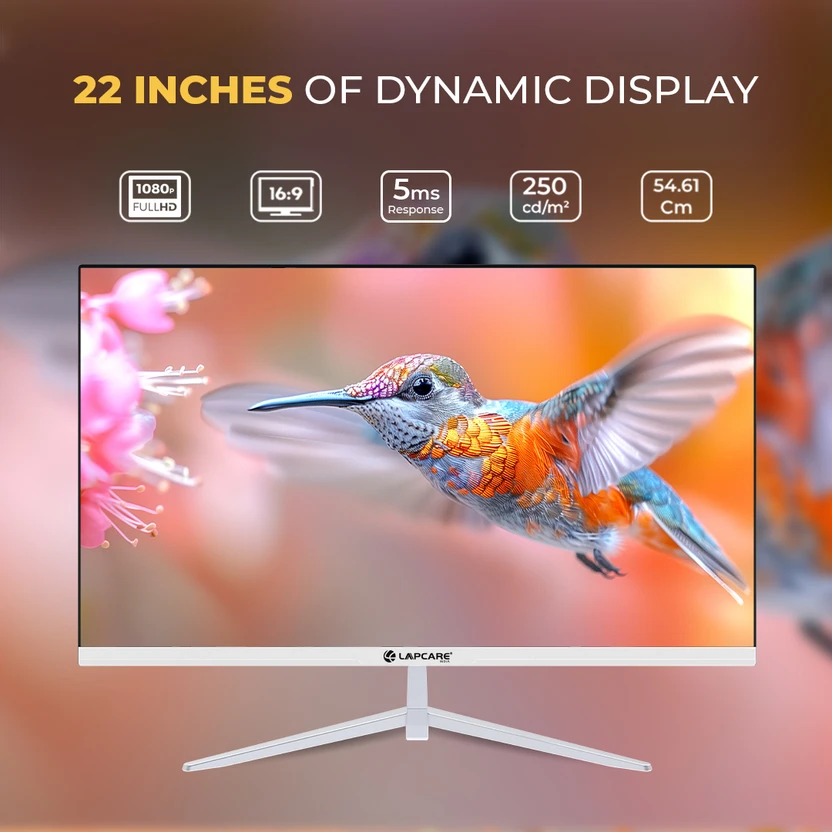 LAPCARE 55.88 cm (22 inch) Full HD IPS Panel Monitor (LM22WHD) (R...more