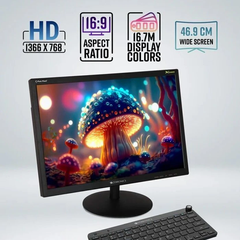 ZEBRONICS ZEBESTER E/V SERIES E19/V19 HD 46.99 cm (19 inch) HD LE...more