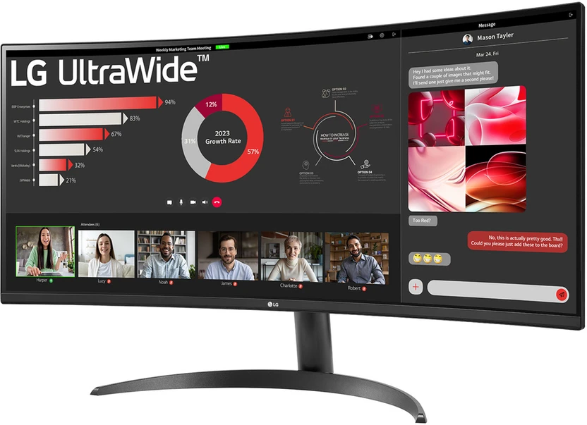 LG UltraWide 86.36 cm (34 inch) Curved WQHD VA Panel with sRGB 99...more