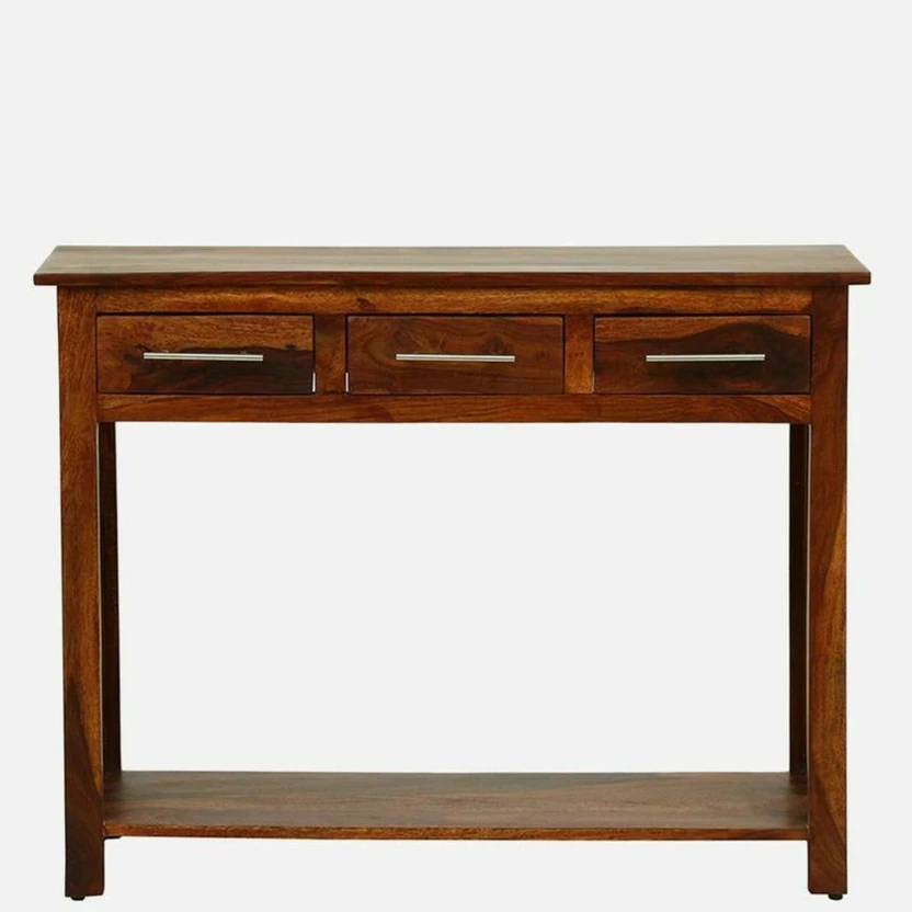 The Furn Club Jake Solid Wood Console Table (Finish Color - Honey...more