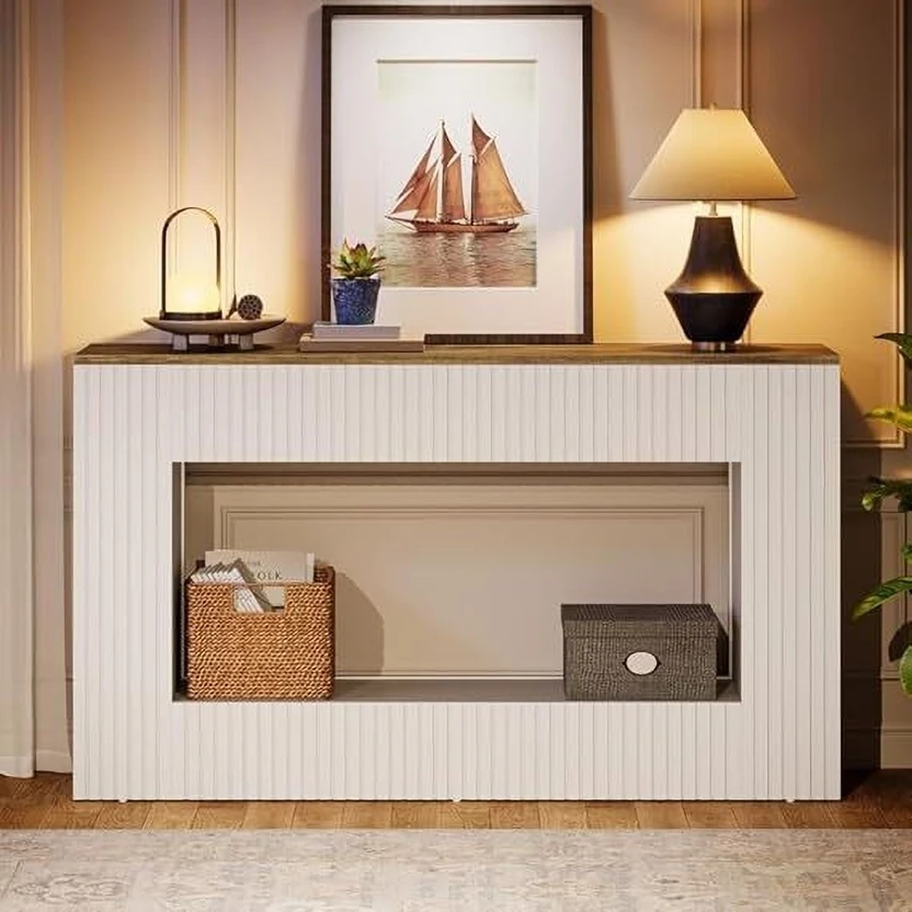 Home wood Console Table (Finish Color - Honey, DIY(Do-It-Yourself...more