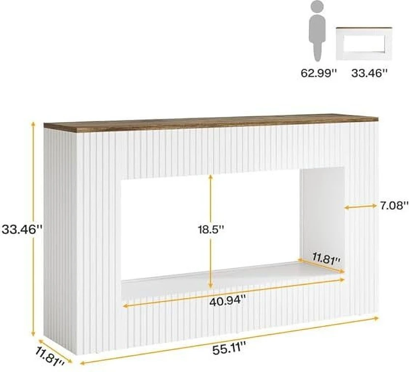 Home wood Console Table (Finish Color - Honey, DIY(Do-It-Yourself...more