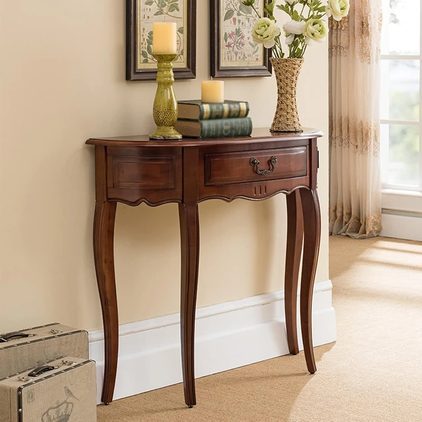 Home wood Console Table, Living Room Tables Vintage Solid Wood So...more