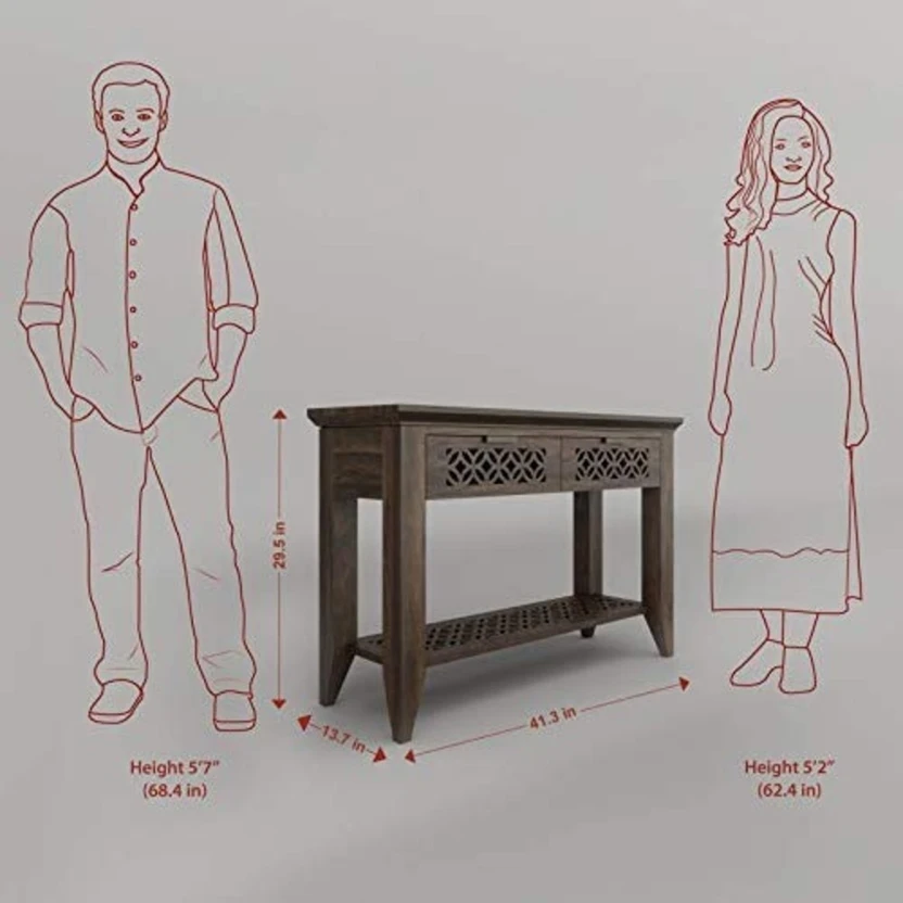Home wood Console Table for Living Room, Wooden Side Entrance Tab...more
