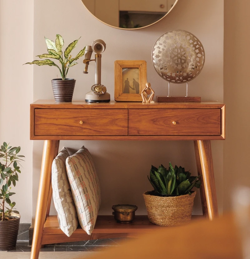 Home wood Solid Wooden Console Table Solid Wood Console Table (Fi...more