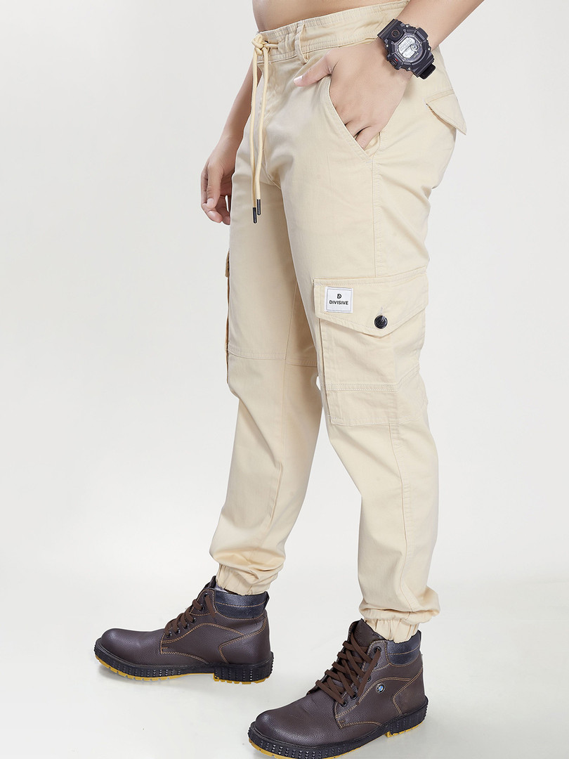 THE BEETEL HOUSE Men Cotton Joggers Cargo Pants