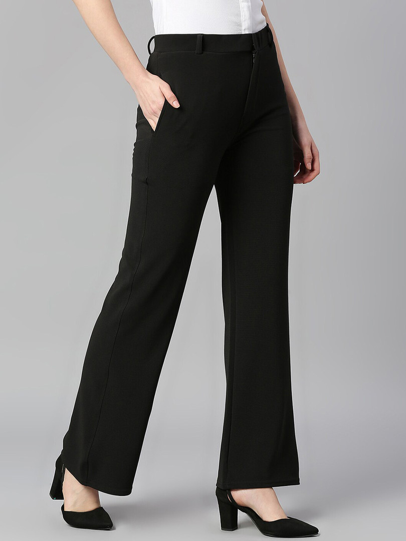 Smarty Pants Women Relaxed Cotton Formal Trousers
