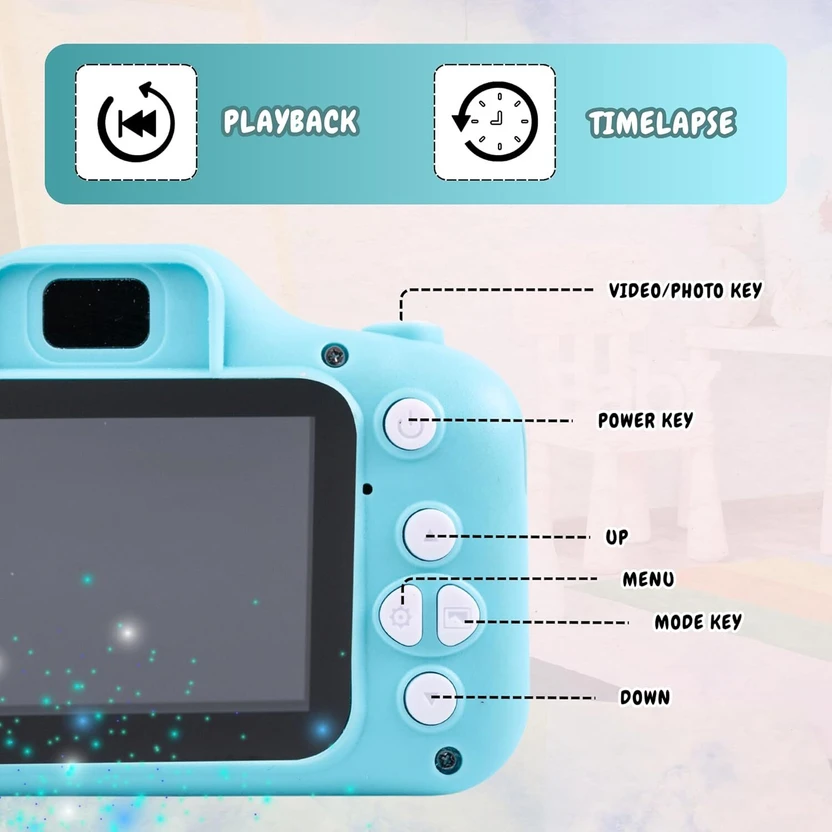 Toy Imagine Top Quality Kids Digital Camera Toy 13MP 1080P Video ...more