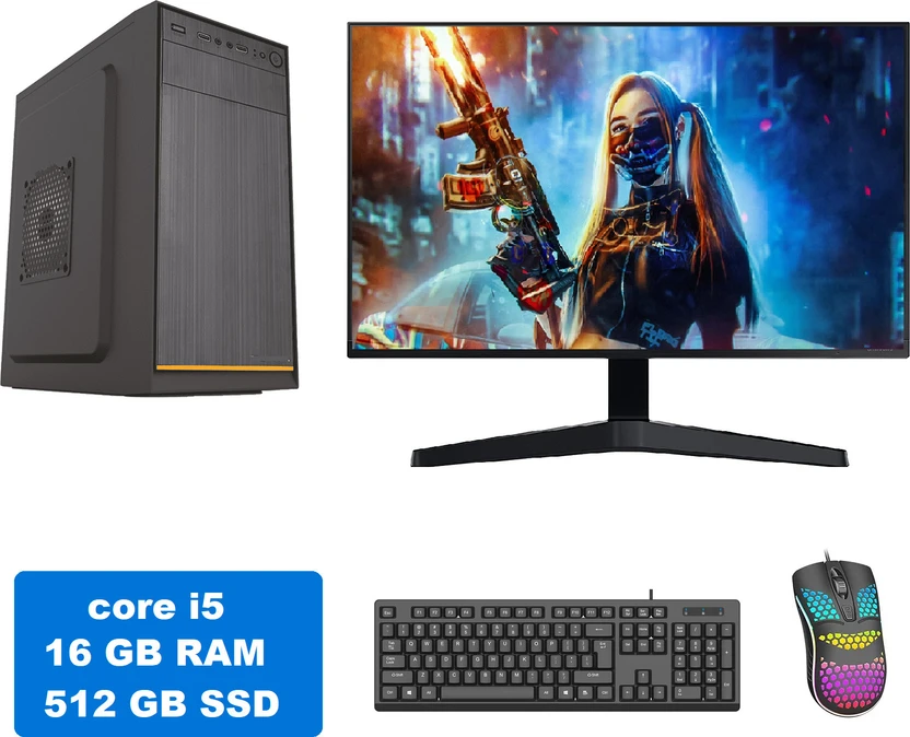 DZAB Intel Core i5 (16 GB / 512 GB / Windows 11) Assembled Deskto...more