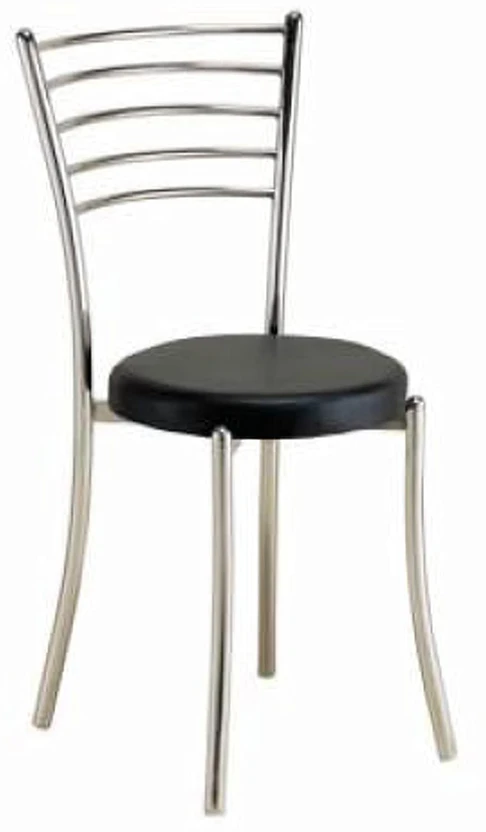 Newlike Metal Dining Chair (Set of 1, Finish Color - Black)