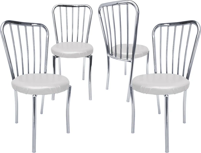 RW REST WELL Decent Chrome Armless Dining Chair for Home,Cafe|Mod...more