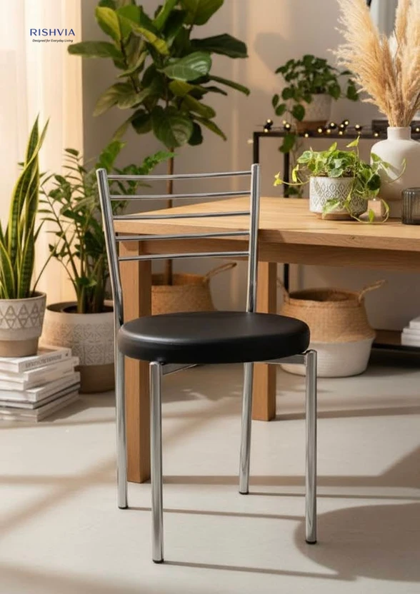 Rishi Ventures Metal Dining Chair (Set of 1, Finish Color - Steel...more