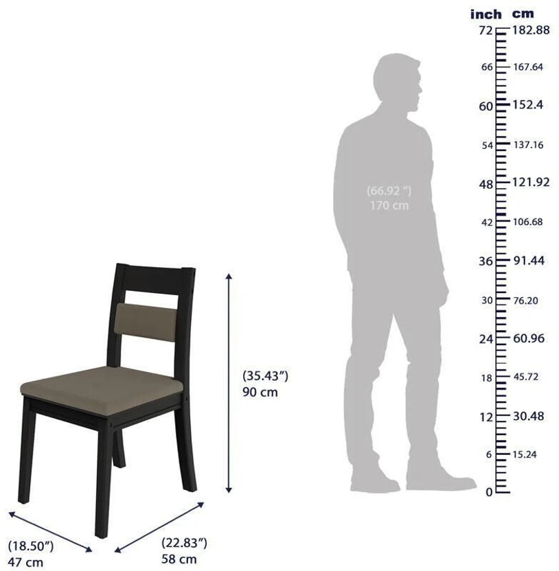 Wakefit Novus Solid Wood Dining Chair (Set of 1, Finish Color - C...more