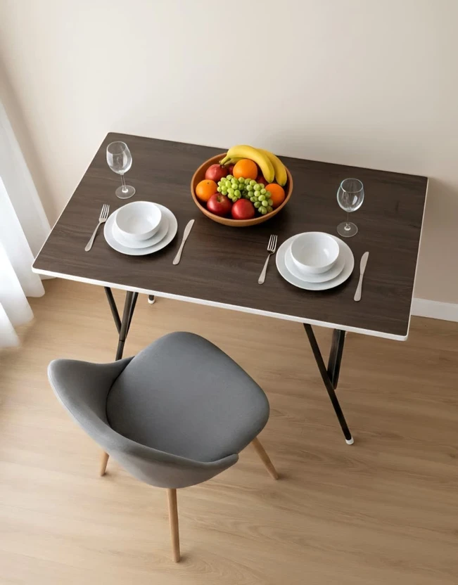 EuroQon Space Saver Foldable Imported Wood Engineered Wood 4 Seat...more