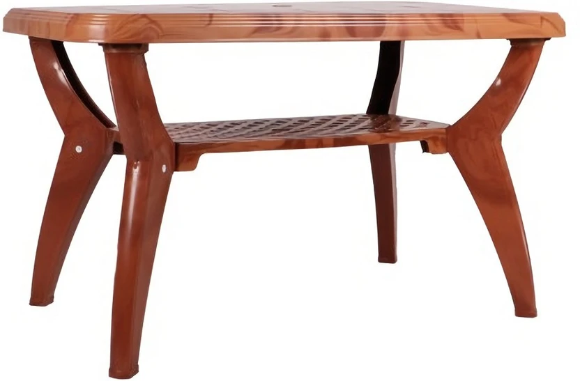 AAMROSE Plastic 4 Seater Dining Table (Finish Color - SANDALWOOD,...more