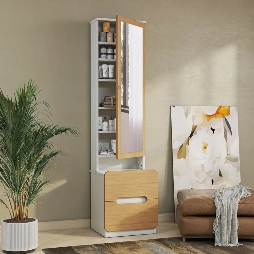 Wakefit Dressing Table | with Mirror & Storage - Mendla Engineere...more