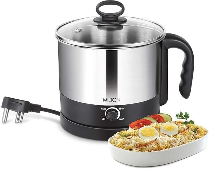 MILTON CELGELK076STPC0001 Multi Cooker Electric Kettle (1.2 L, Si...more