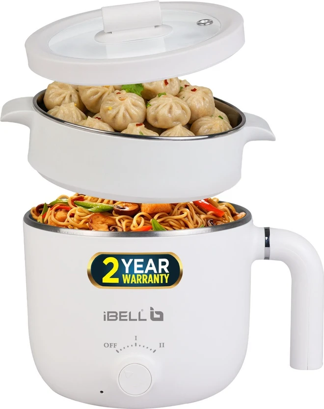 iBELL MPK15M Multi Purpose Kettle, 800 Watts 2-Pot Cooker, Egg bo...more