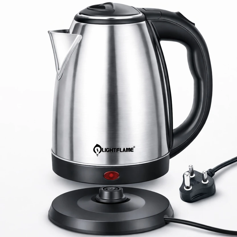 Electric Kettles LIGHTFLAME 1.8 Lit. Capacity Electric Kettle (1.8 L, Black, Silve...more
