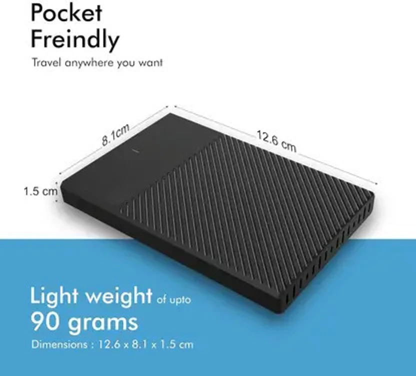 ULTRABYTES 1 TB External Hard Disk Drive (HDD) (Black)