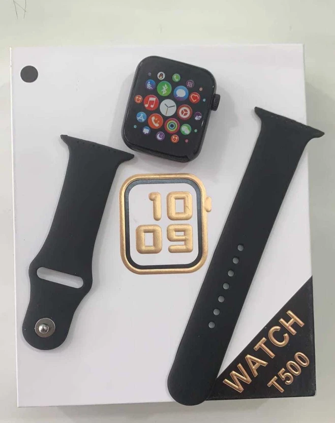 NKL Newly 500+ Smart Watch Waterproof (Black Strap, Size : FREE)