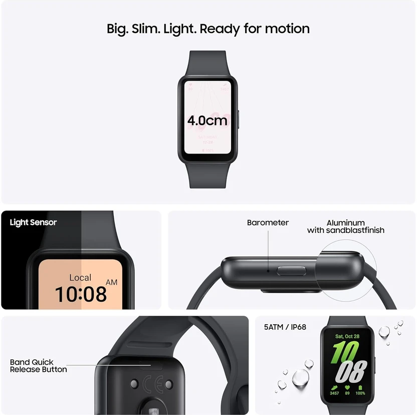 Samsung Galaxy Fit3 Smart Band Watch | AMOLED Display | 13 Days B...more