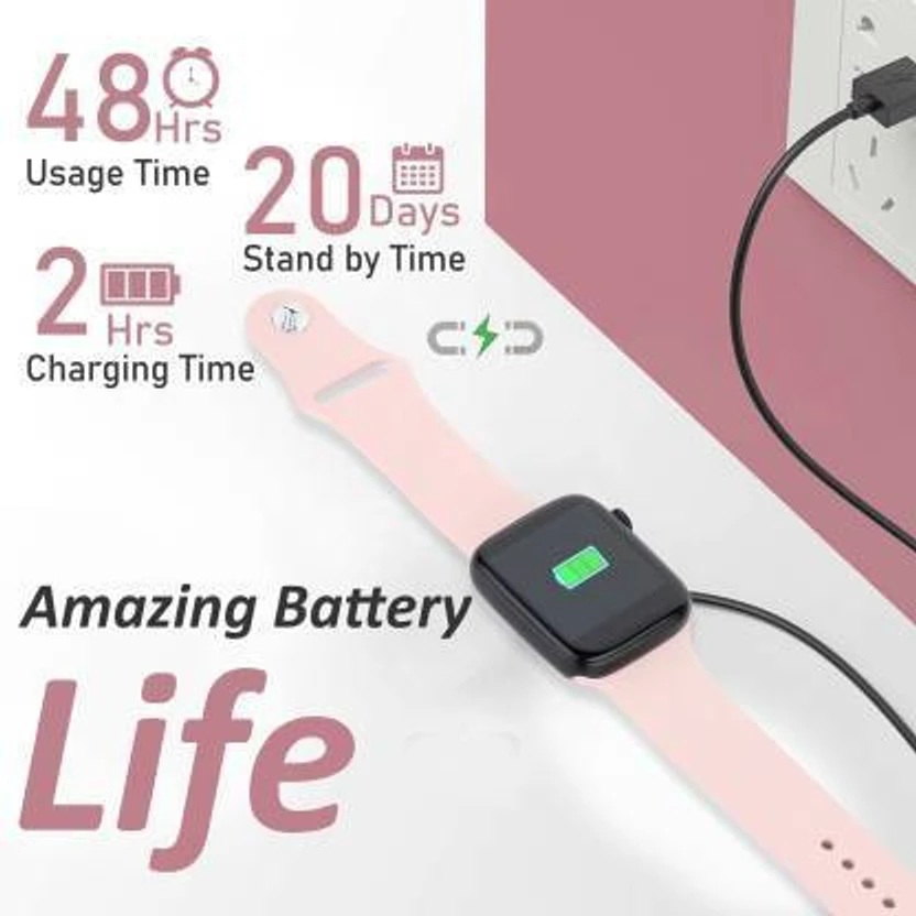 NKL Smartwatch 094 Watch Series 7 Bluetooth (Pink Strap, Size : F...more