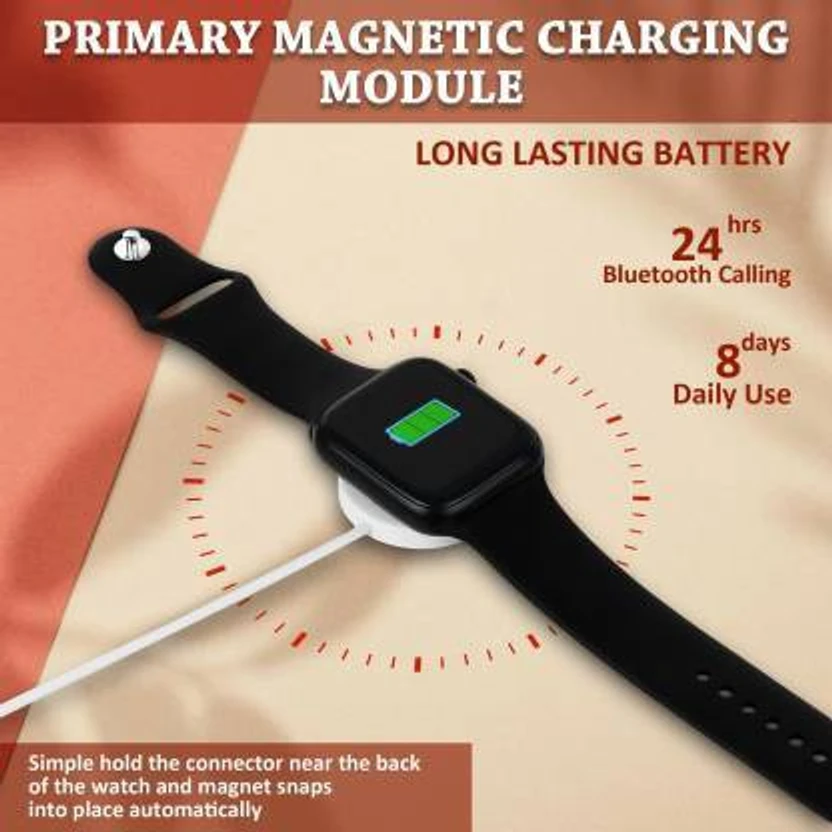 NKL Look 55 Full Display Smart Watch Loading (Black Strap, Size :...more