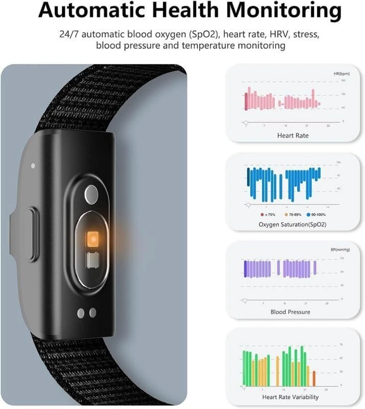 StyleOxx Smart Fitness Tracker,Heart Rate Tracking, Sleep & Stres...more