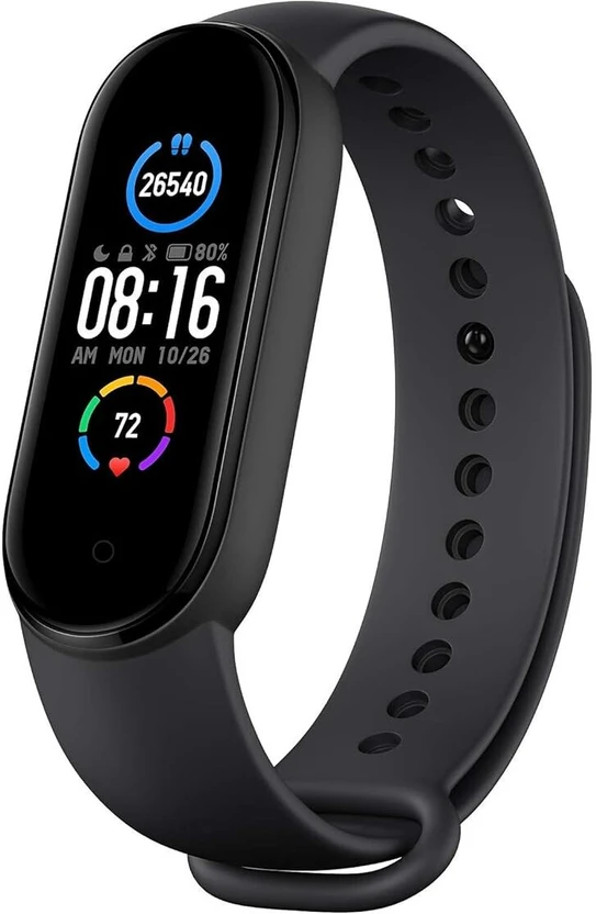 Fitness Bands Mi Smart Band 5 - India's No. 1 Fitness Band (Black Strap, Size :...more