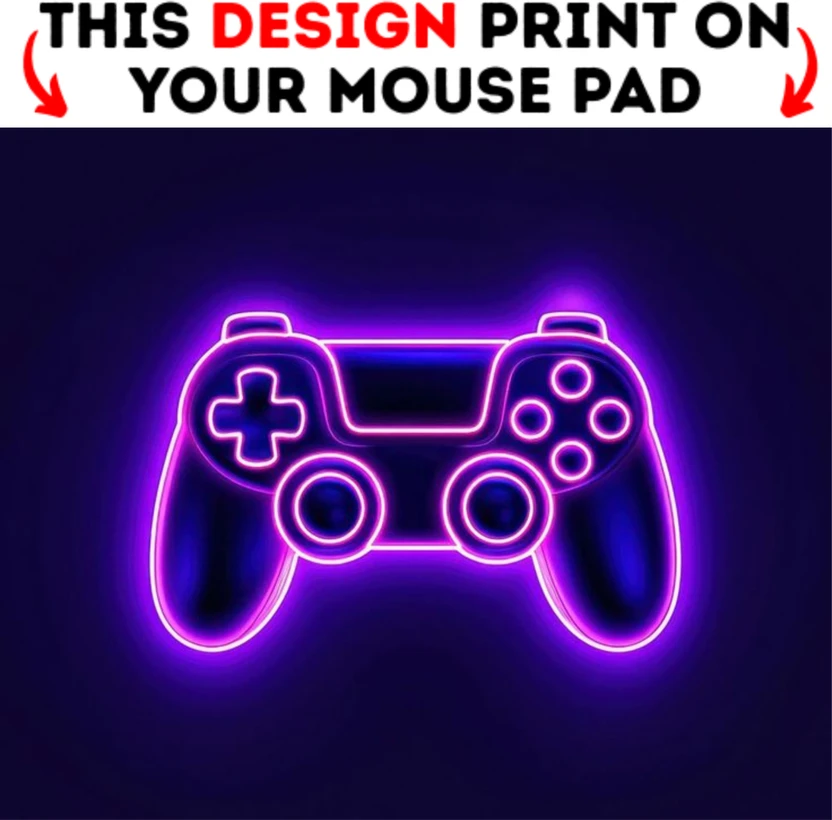 makekart Neon Purple Gaming Controller Mousepad Non Slip Base Mou...more