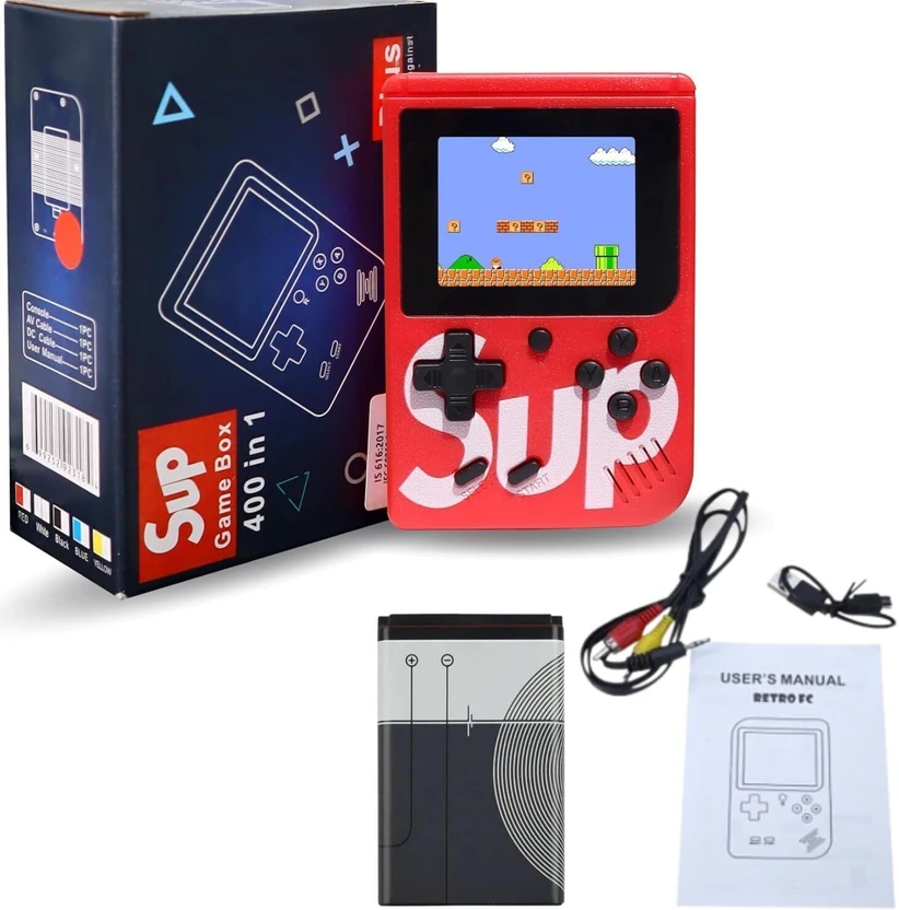 Gaming Consoles NANDGHER Handheld 400 in 1 Sup Game Box Video Game with USB ,Port...more