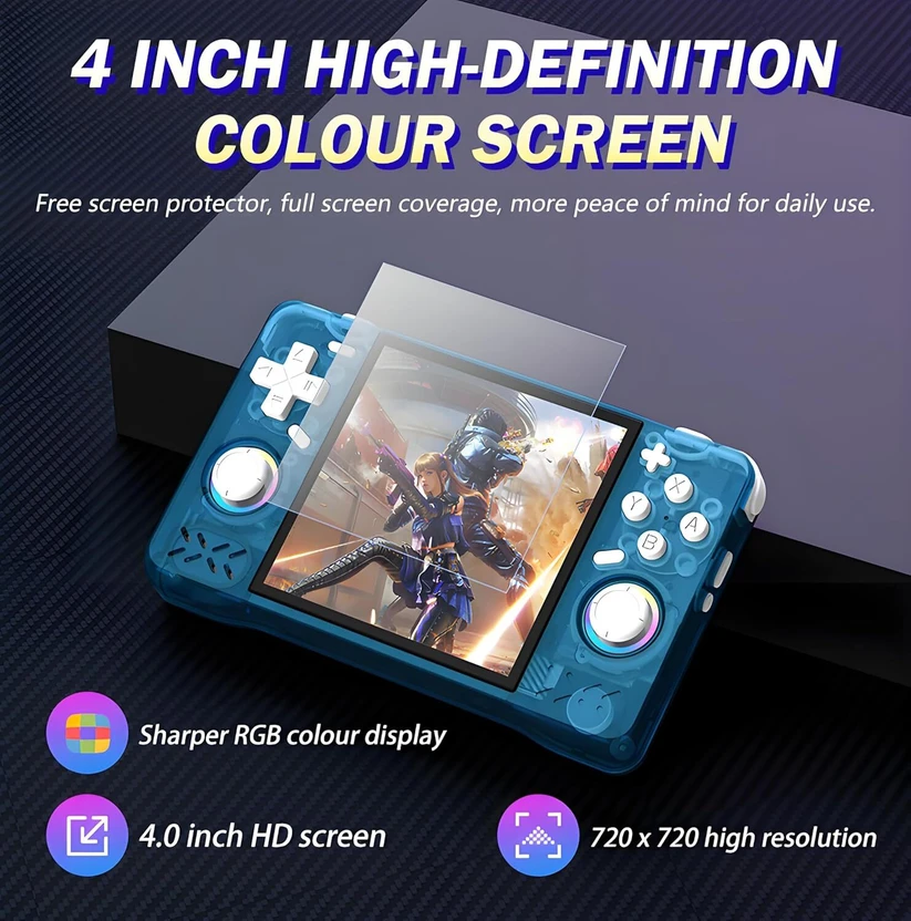 Playtastic XF40H Retro Gaming Console with 4.0 Inch 4K HD IPS Scr...more
