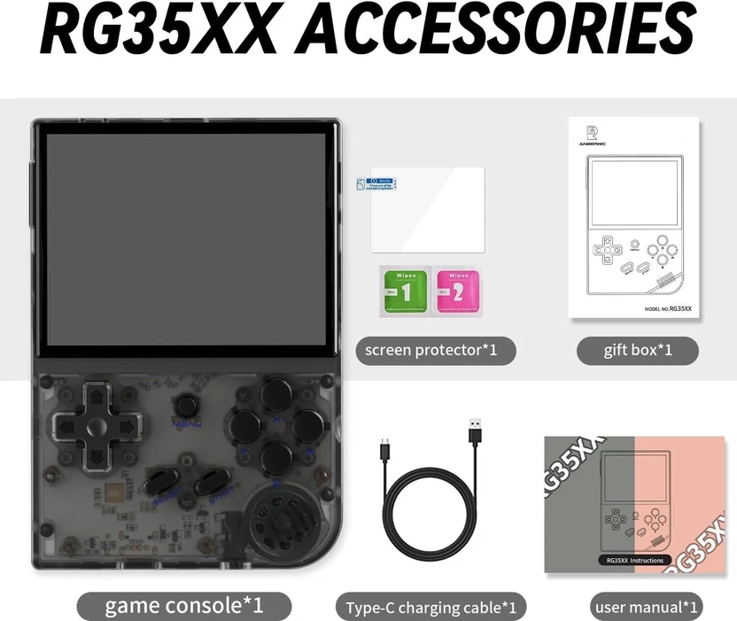 Playtastic RG35XX Retro Handheld Game Console 64 GB with Linux Sy...more