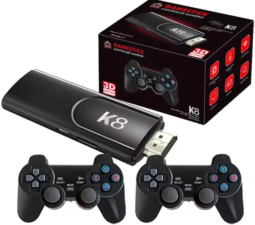 Gaming Consoles Playtastic K8 Game Stick Retro Game Console 4K HD 2.4G Wireless C...more
