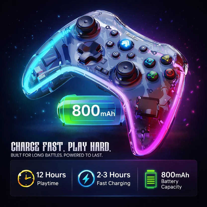 PunnkFunnk BSPS03 | Wireless Gaming Controller | Nintendo Switch ...more