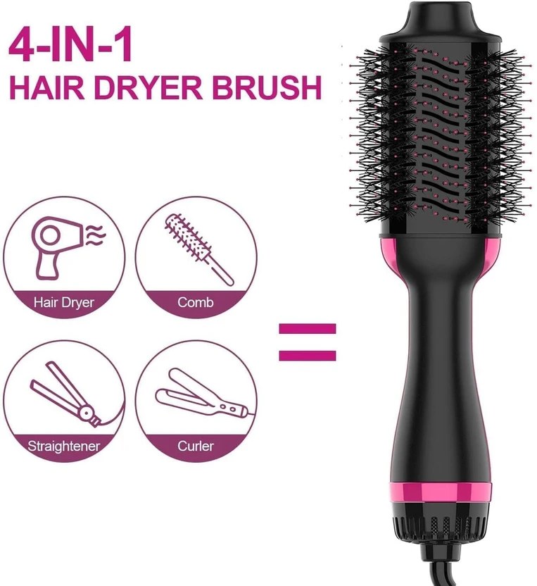 POLYGON oneestep310 Hair Dryer (1000 W, black and pink)