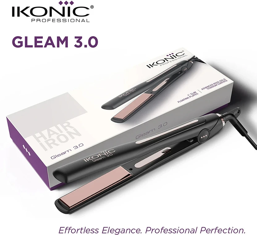 Ikonic Professional IKP- GRG Gleam 3.0 Hair Straightener (Black &...more