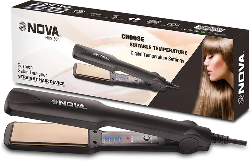 Hair Straighteners NOVA Temperature Control Professional NHS 860 Hair Straightener (...more