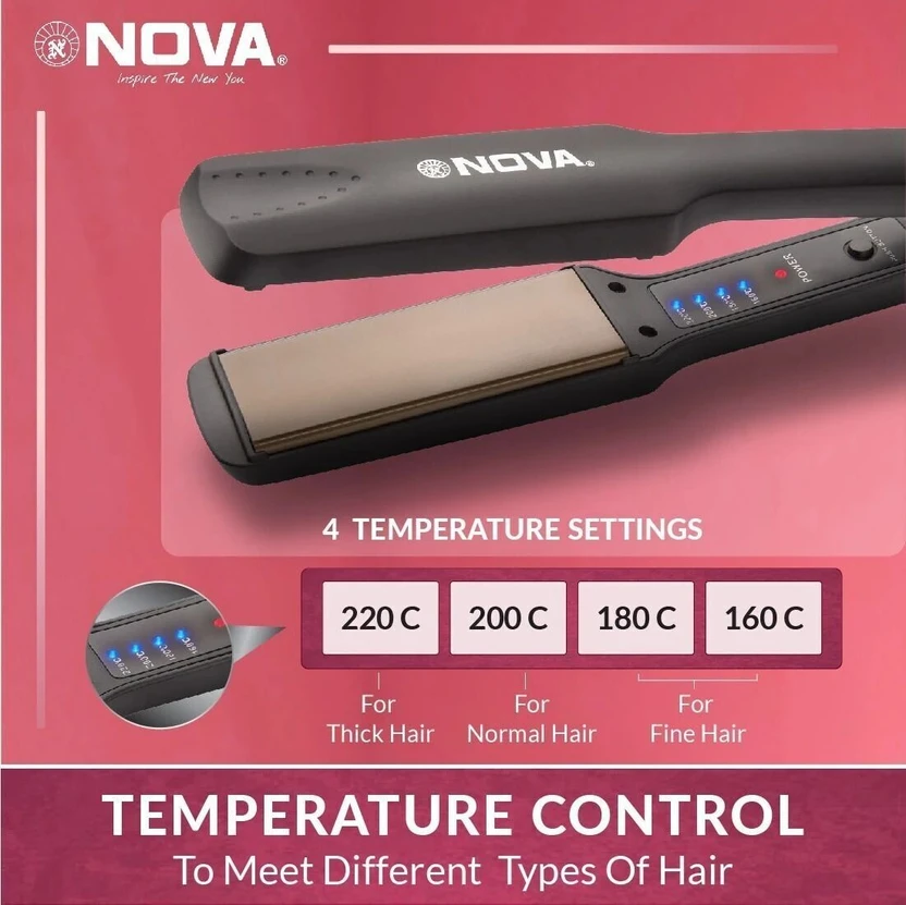NOVA Temperature Control Professional NHS 860 Hair Straightener (...more