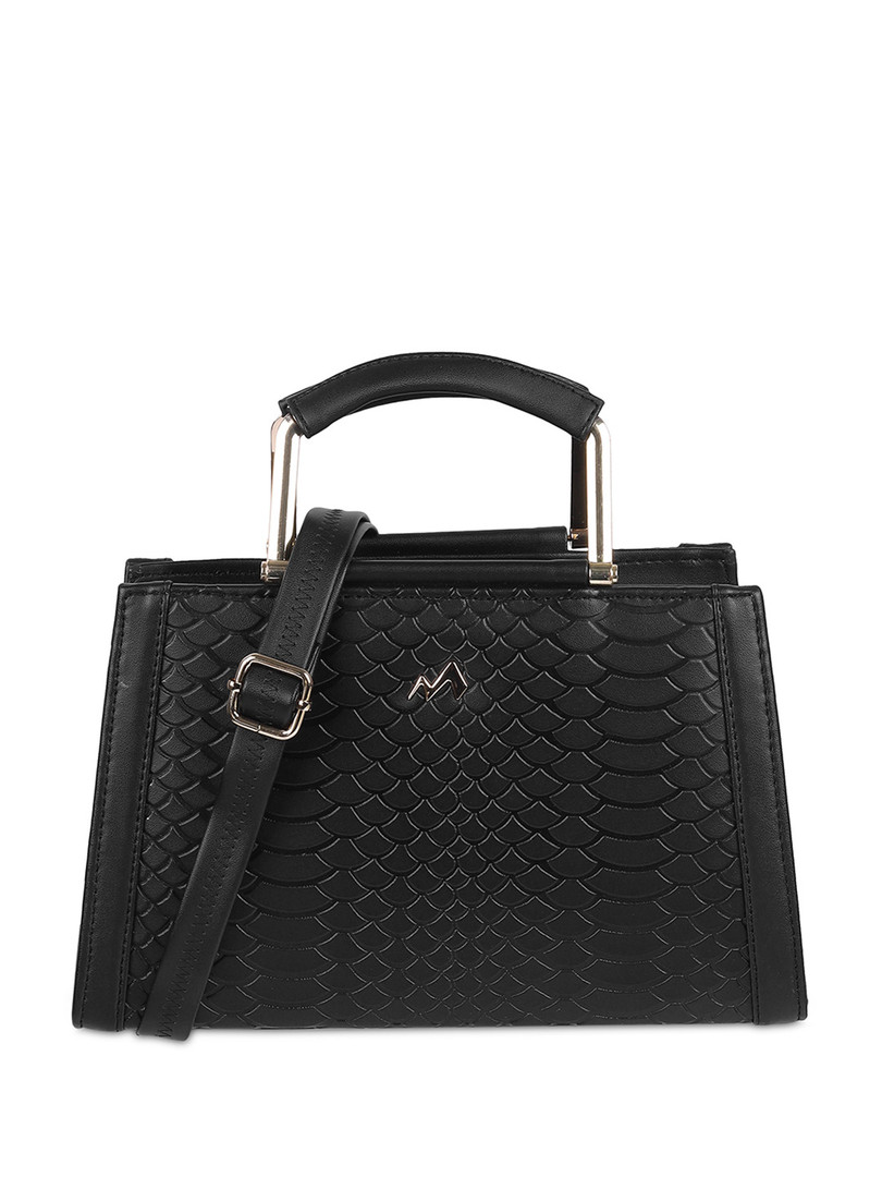 Metro Textured Structured Handheld Bag with Quilted