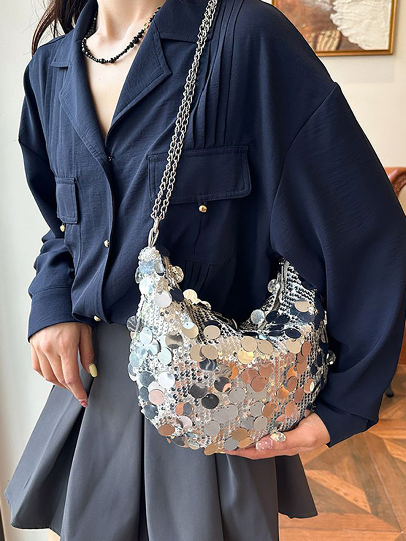 StyleCast x Revolte Embellished PU Handheld Bag with Applique