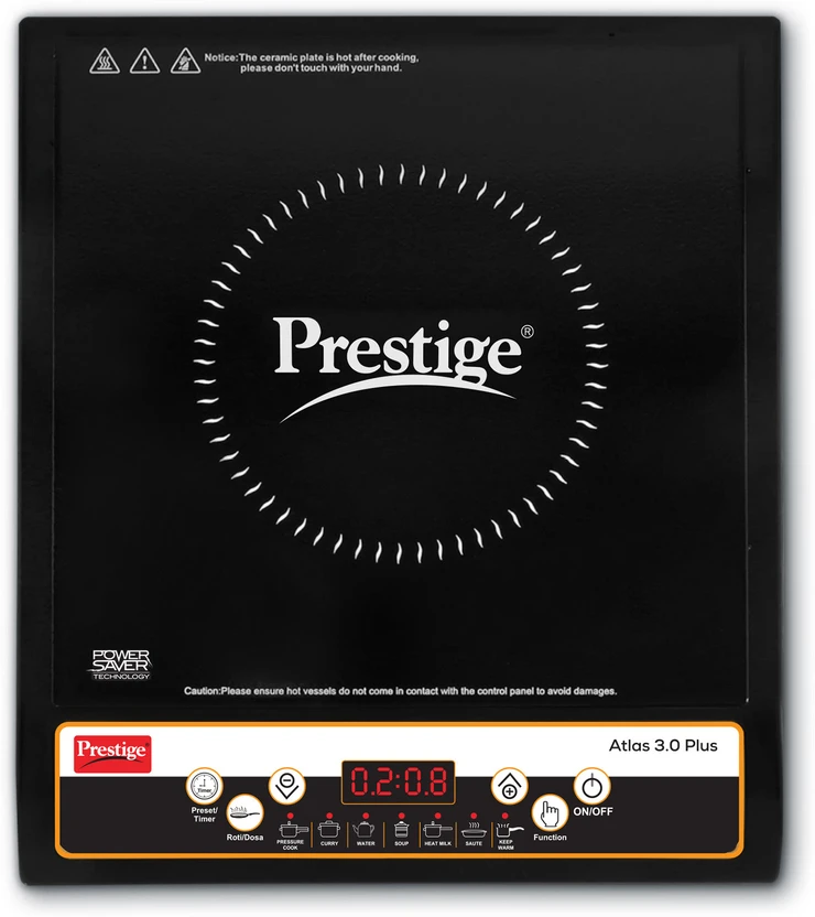 Induction Cooktops Prestige 1600 W Induction Cooktop Push Button (Black, Atlas 3.0 P...more