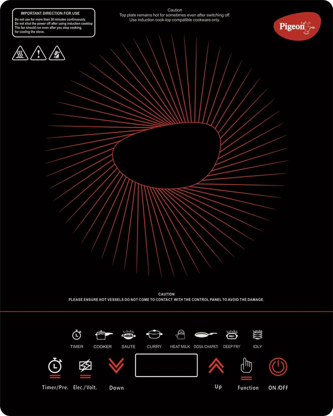 Induction Cooktops Pigeon 1800 W Induction Cooktop Touch Panel (Black, Acer plus)