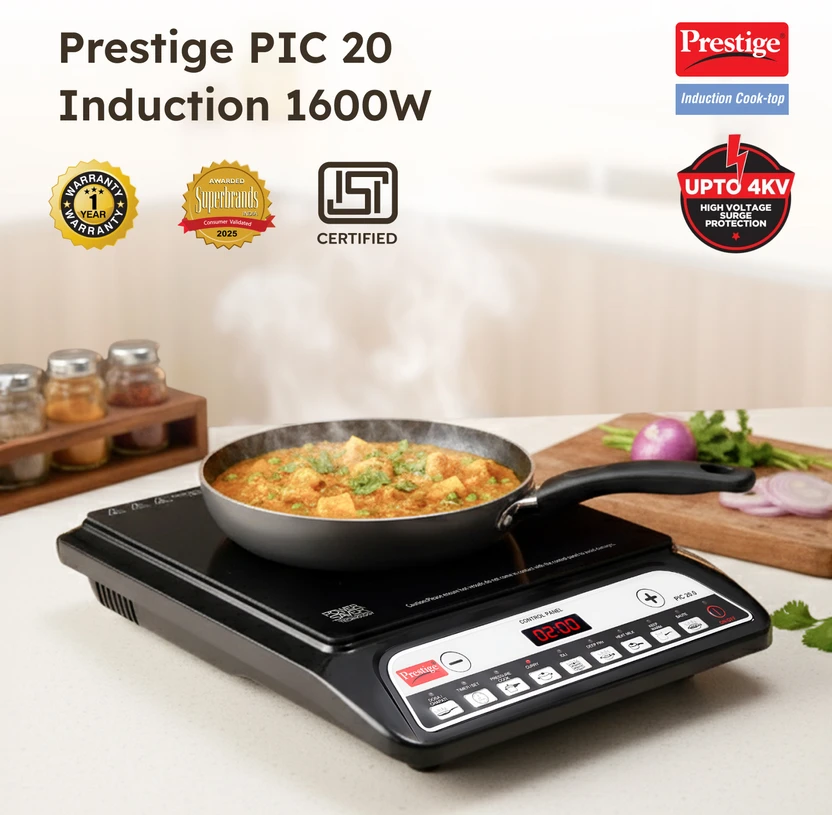 Prestige 1600 W Induction Cooktop Push Button (Black, PIC 20.0 16...more