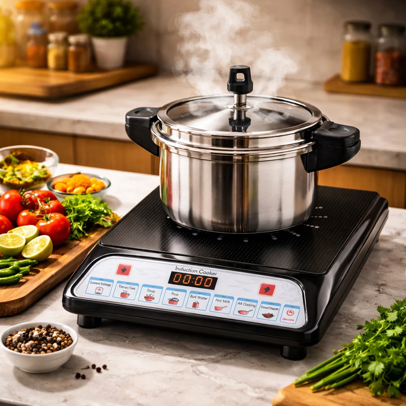 AGAAS ENTERPRISES 1800 W Induction Cooktop Push Button (Black, IN...more