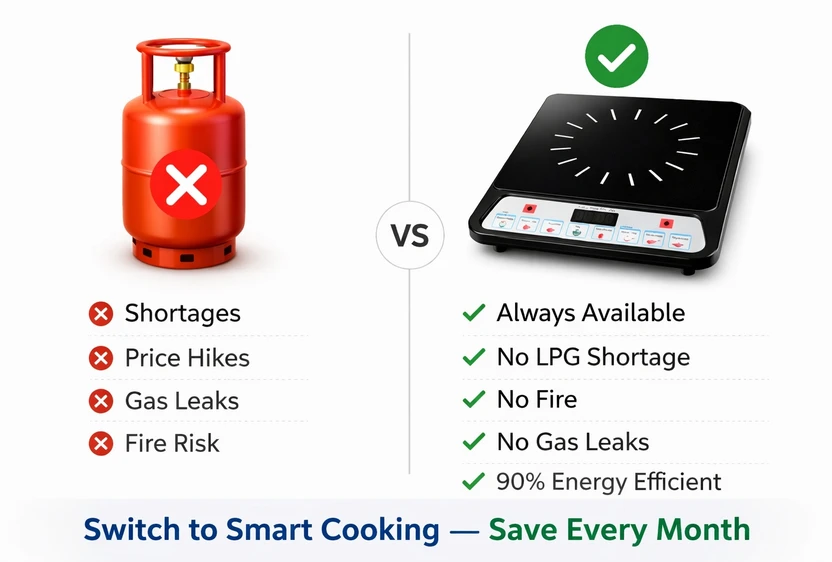 AGAAS ENTERPRISES 1800 W Induction Cooktop Push Button (Black, IN...more