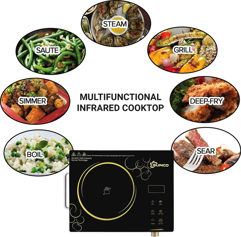 sunco 2200 W Induction Cooktop Touch Panel (Black, 101)